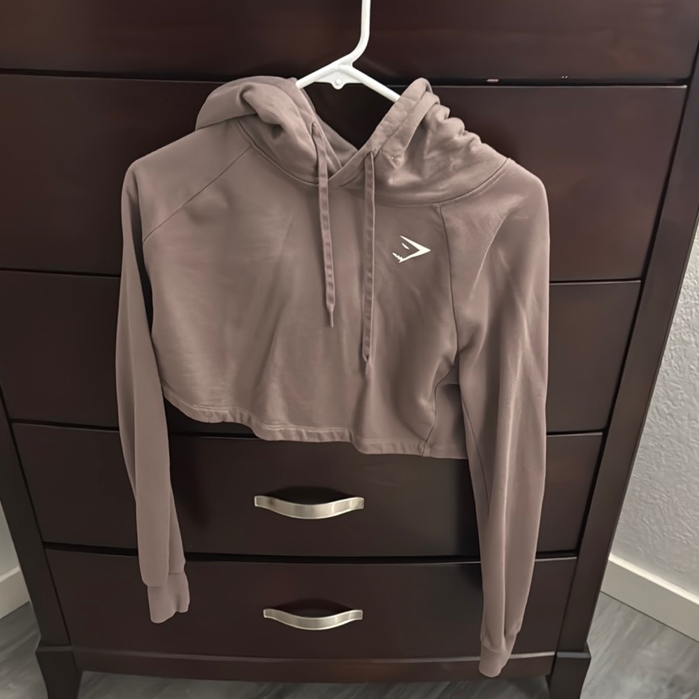 Gymshark Light Purple Cropped Hoodie